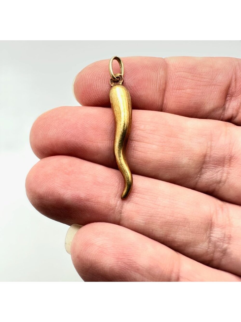 14k Yellow Gold Lucky Italian Charm Pendant Unisex 1.5 Inch - Picture 12 of 12